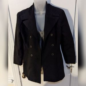 Vintage Y2K black fitted princess seam blazer jacket